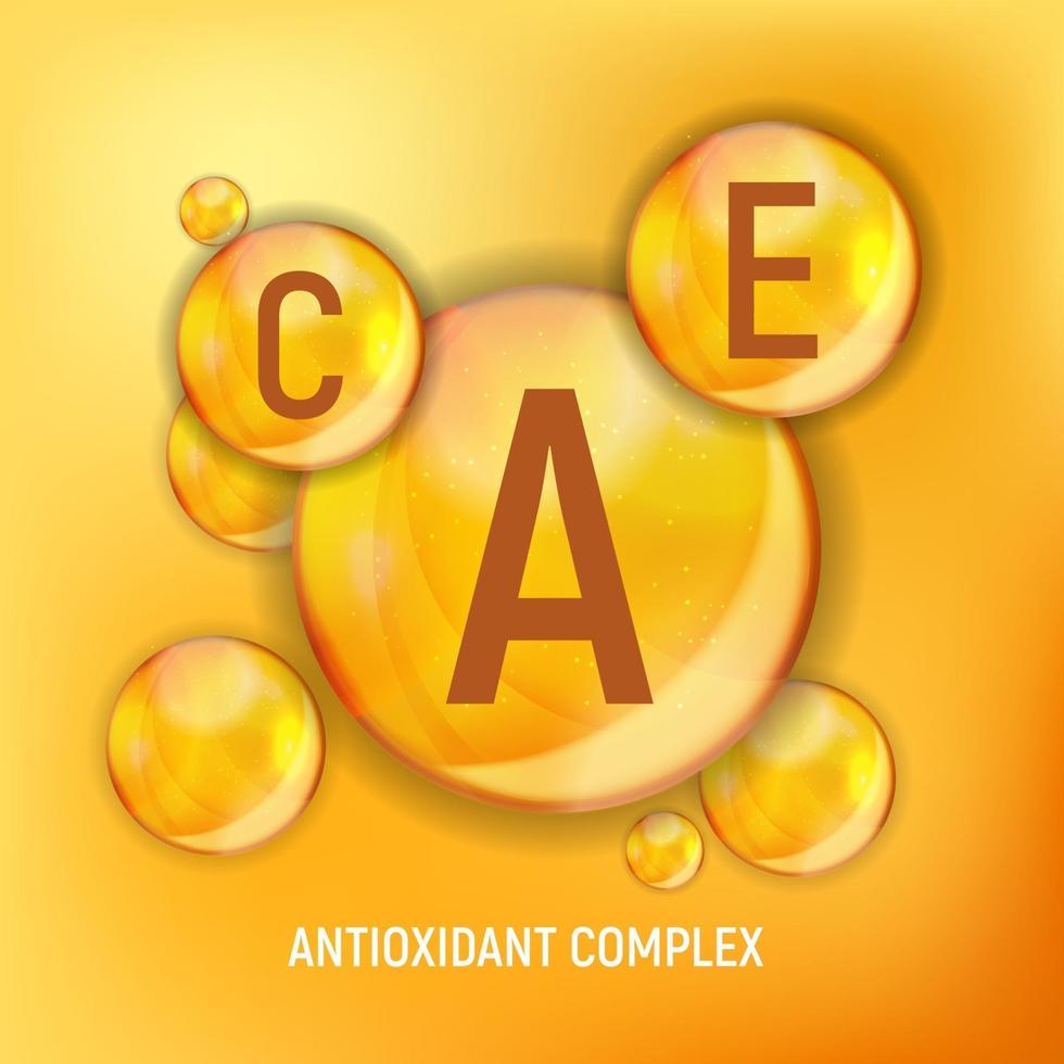 Vitamin A C E  Icon Antioxidant Complex vector