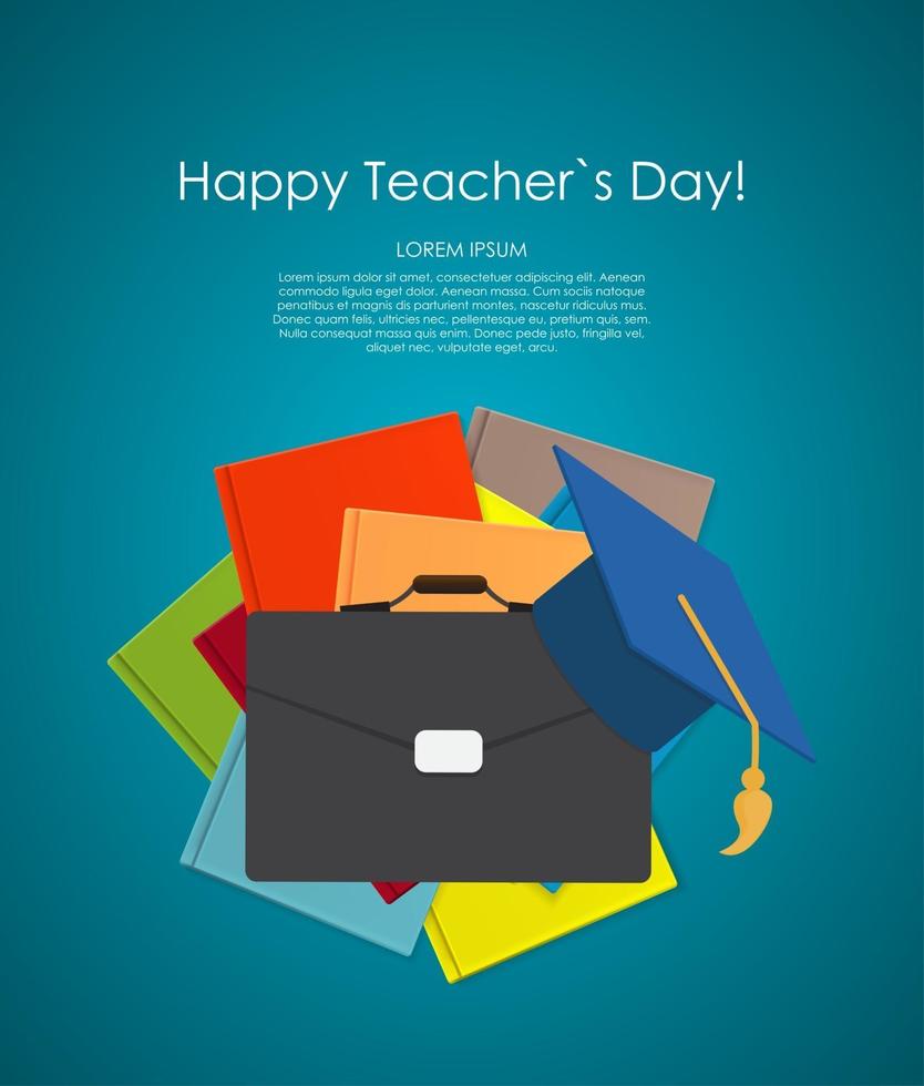 Happy teachers day concept background vector