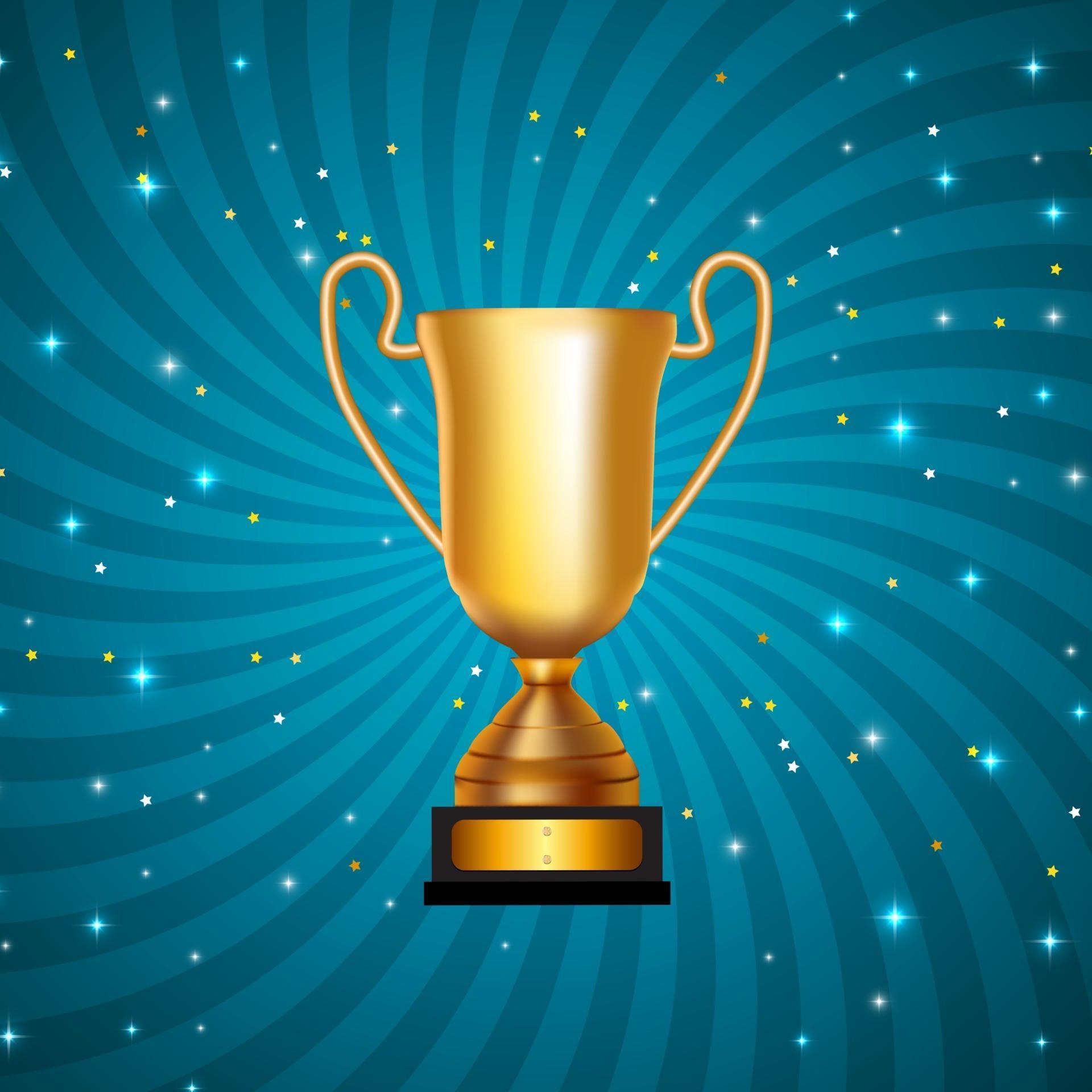 Gold Cup Winner Congratulations Background 2474372 Vector Art at Vecteezy