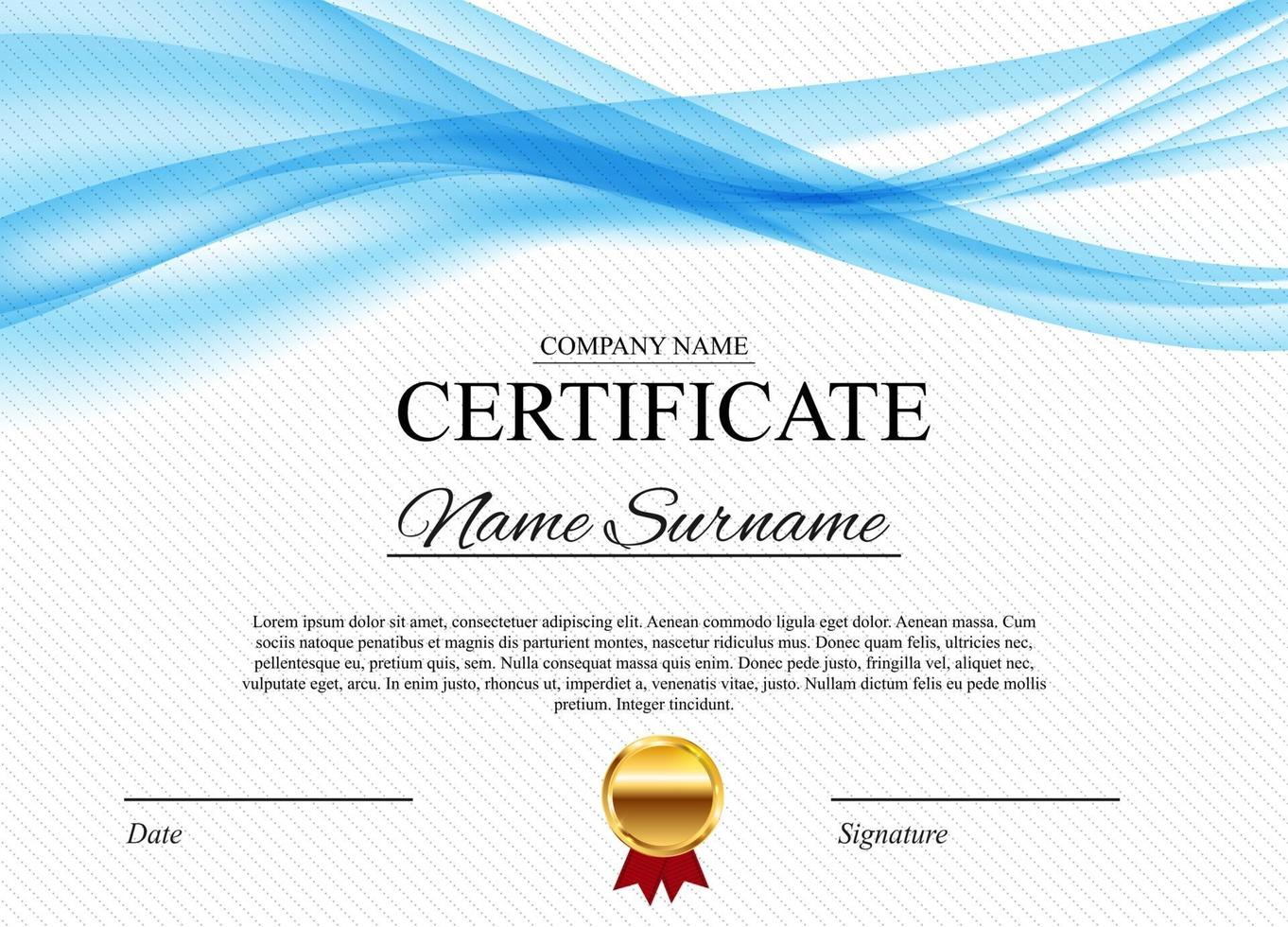 Certificate template Background Award diploma design blank vector