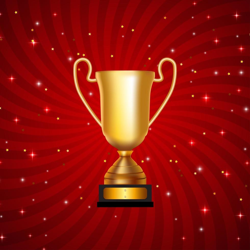 Gold Cup Winner Congratulations Background vector