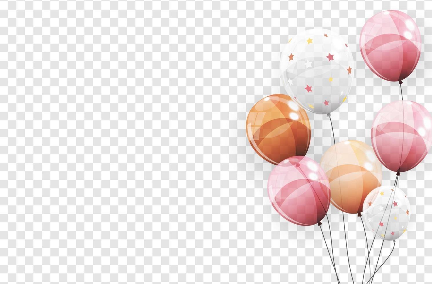 globos de colores brillantes vector