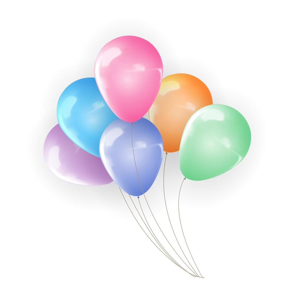 Realistic 3d balloon for party holiday background vector