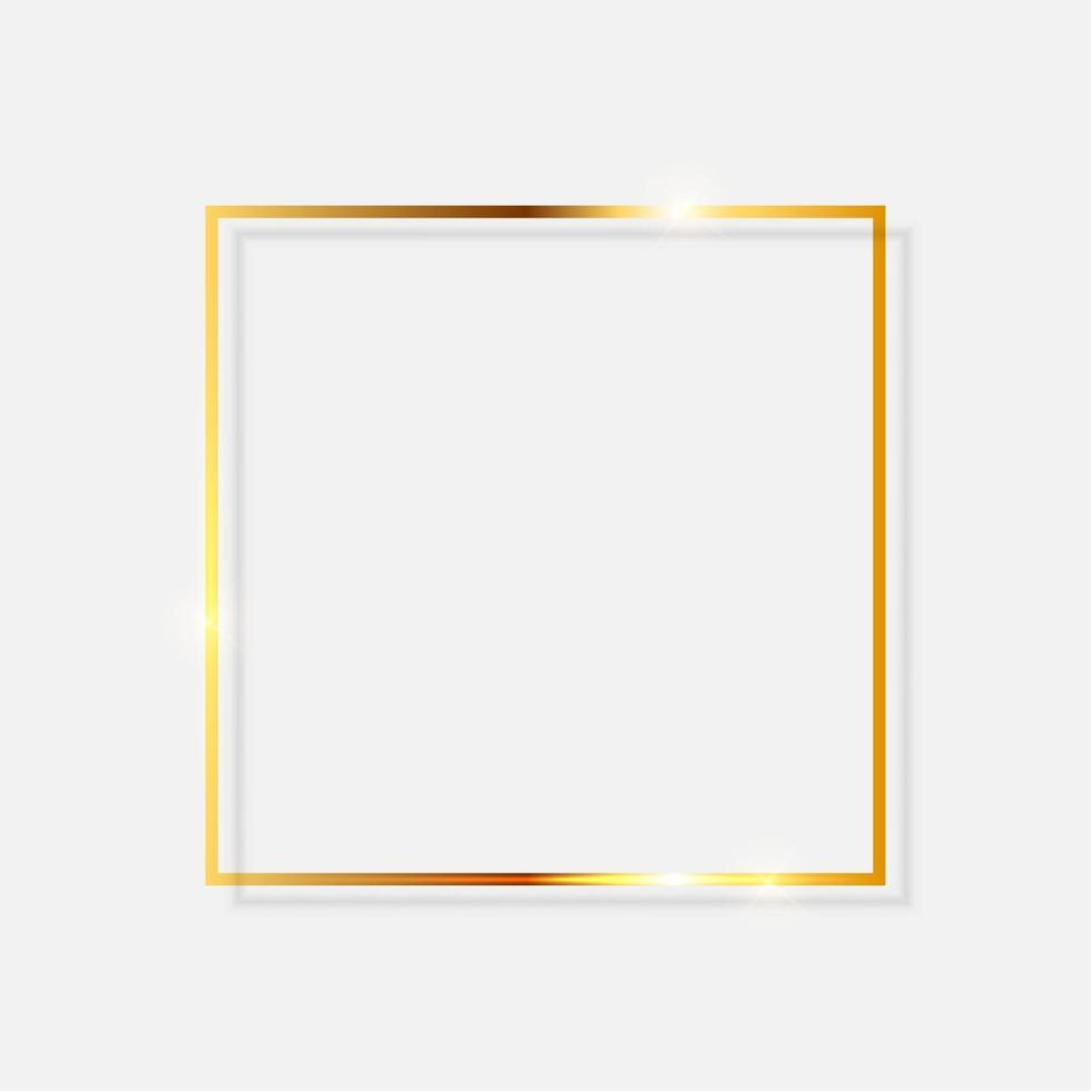 Gold Paint Glittering Textured Frame vector