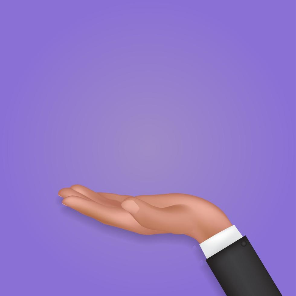 Realistic 3D Empty hand vector