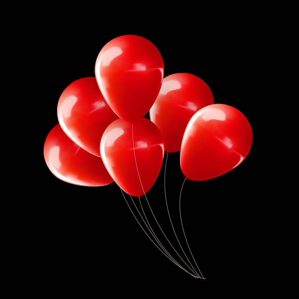 Realistic 3d balloon for party holiday background vector