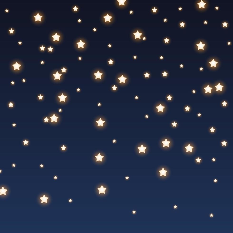 Glitter sparkles on night sky background vector