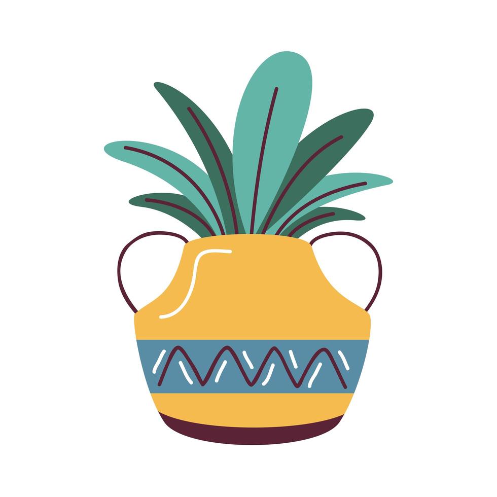 house plant in pot jar shape scandinavian style vector