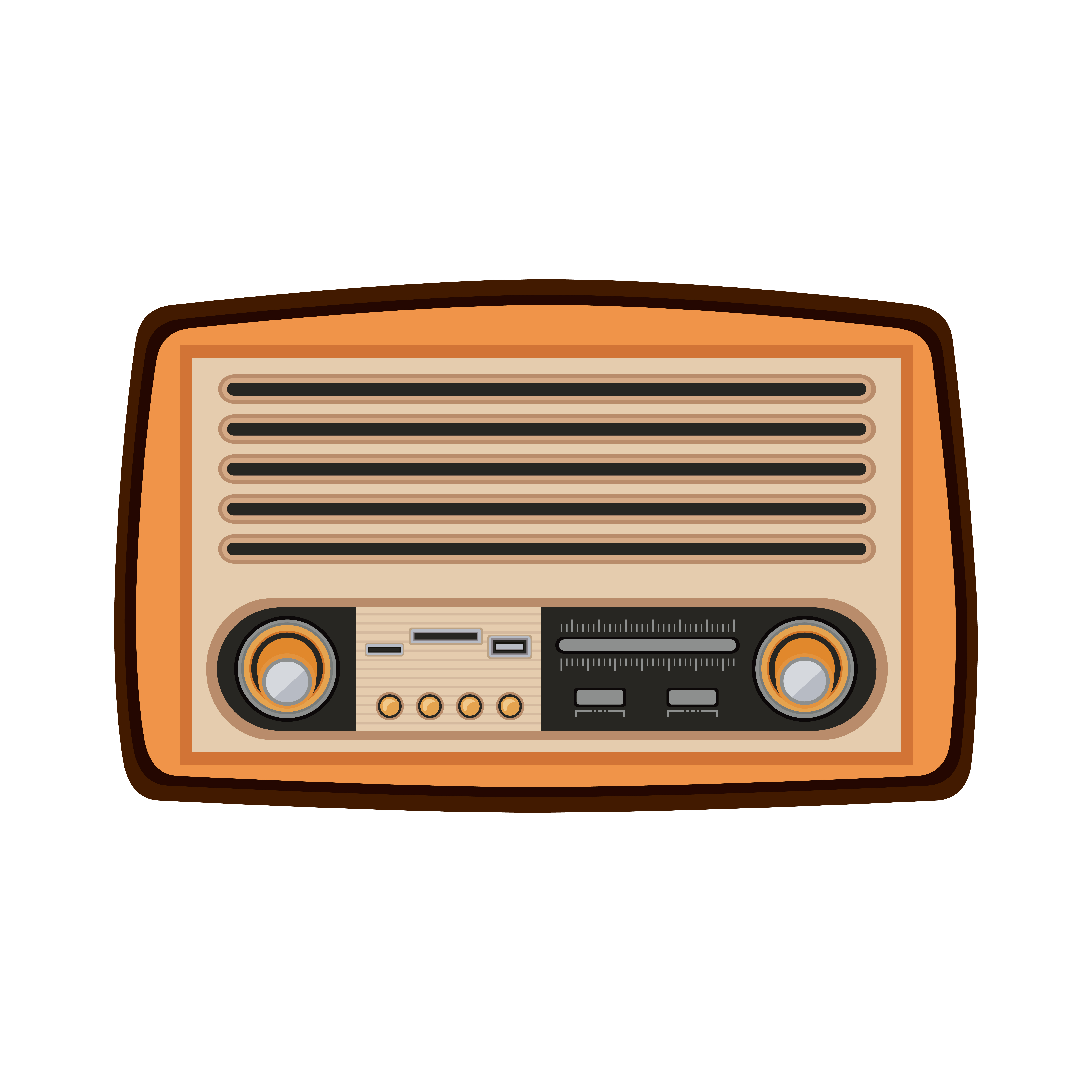 Old radio vintage retro symbol Royalty Free Vector Image