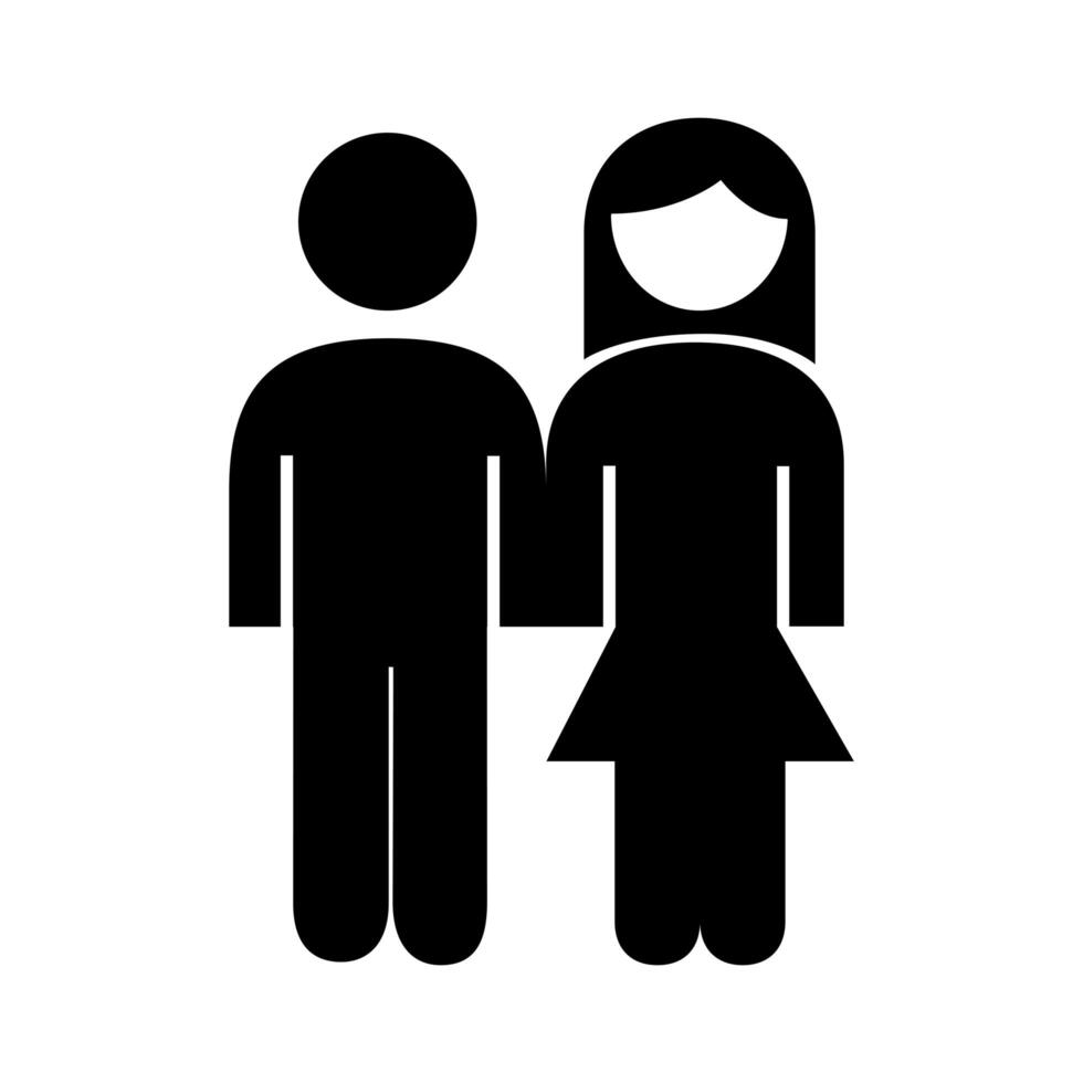family parents couple figures silhouette style icon vector