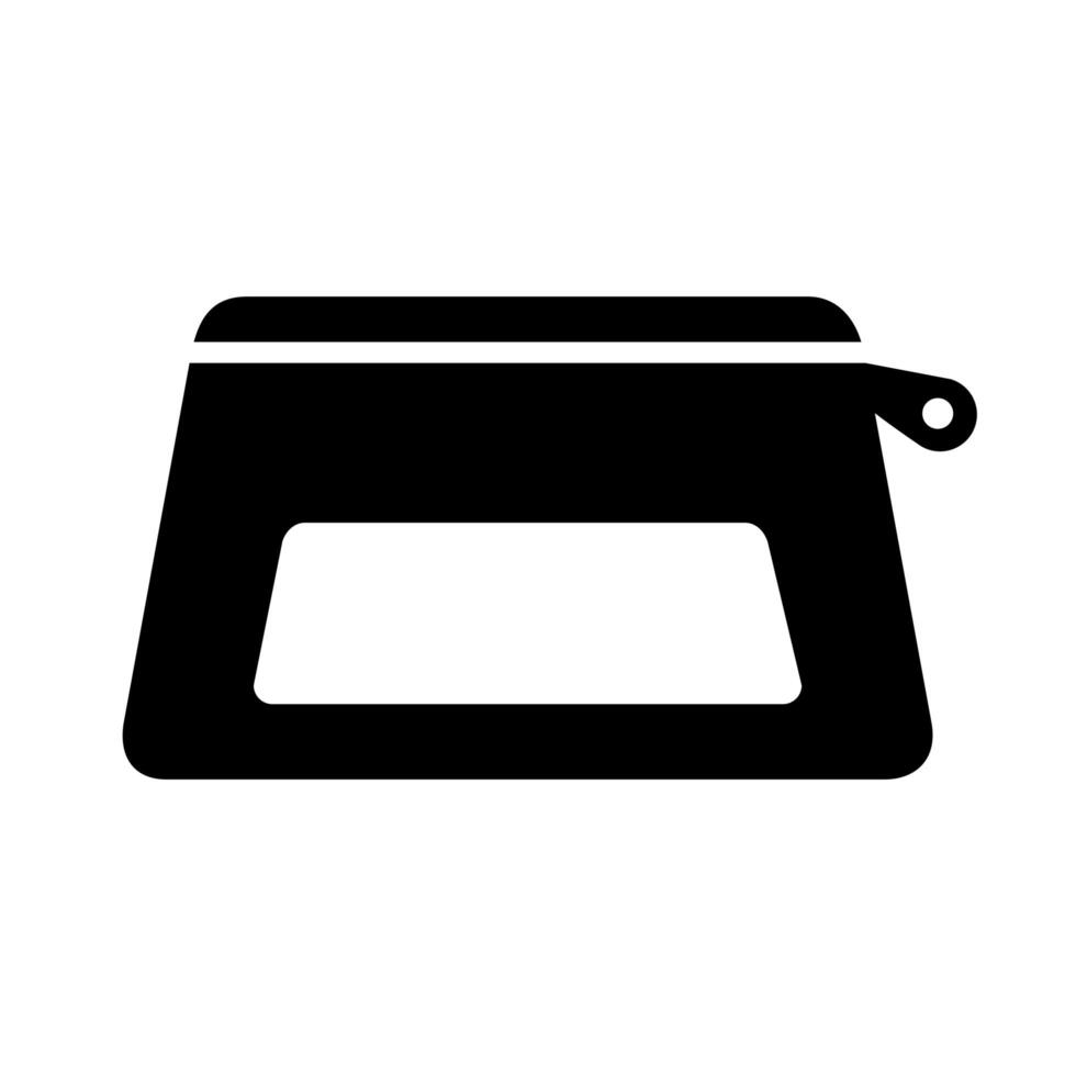makeup pouch silhouette style icon vector