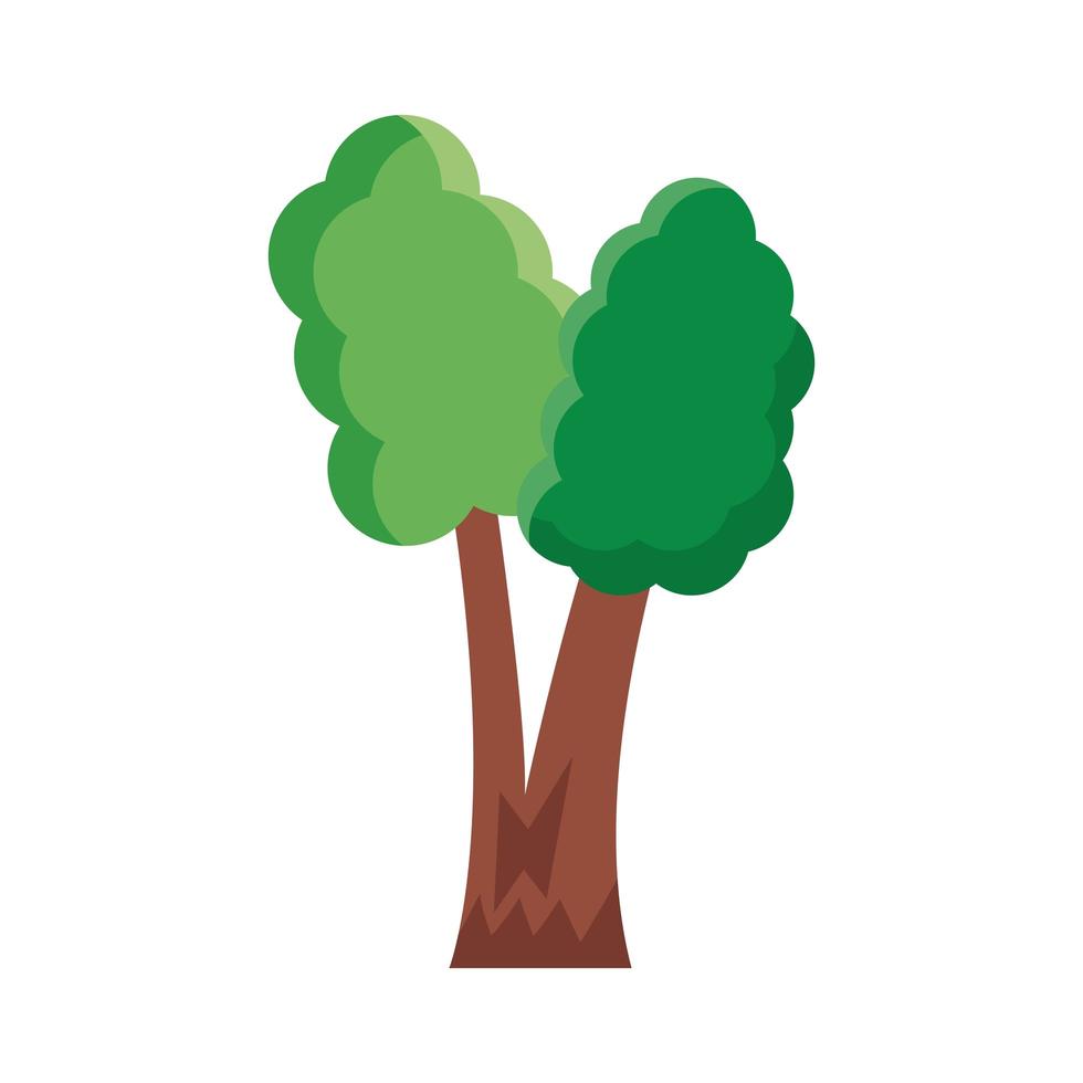 icono de estilo plano de árbol ramificado vector