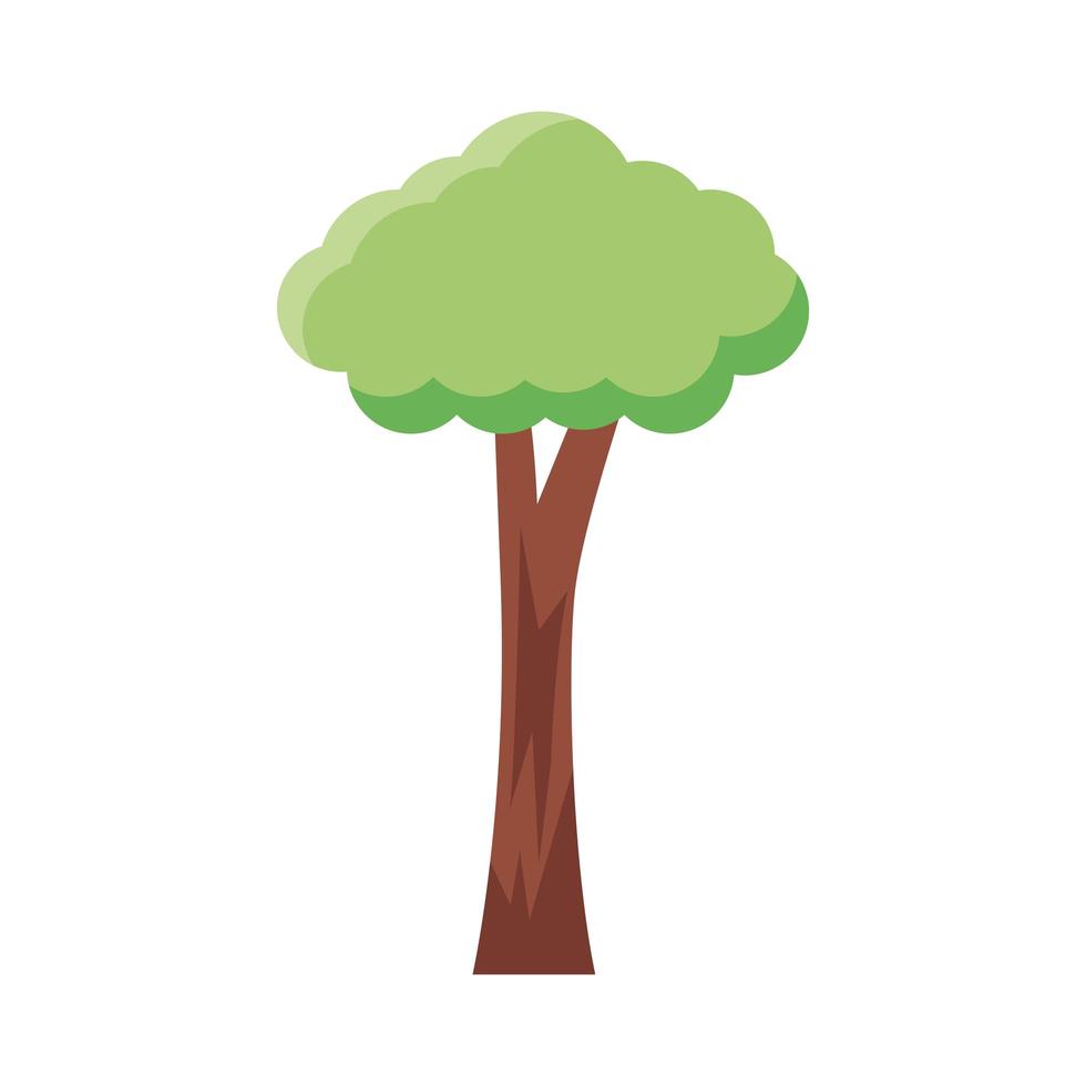 icono de estilo plano de árbol ramificado vector