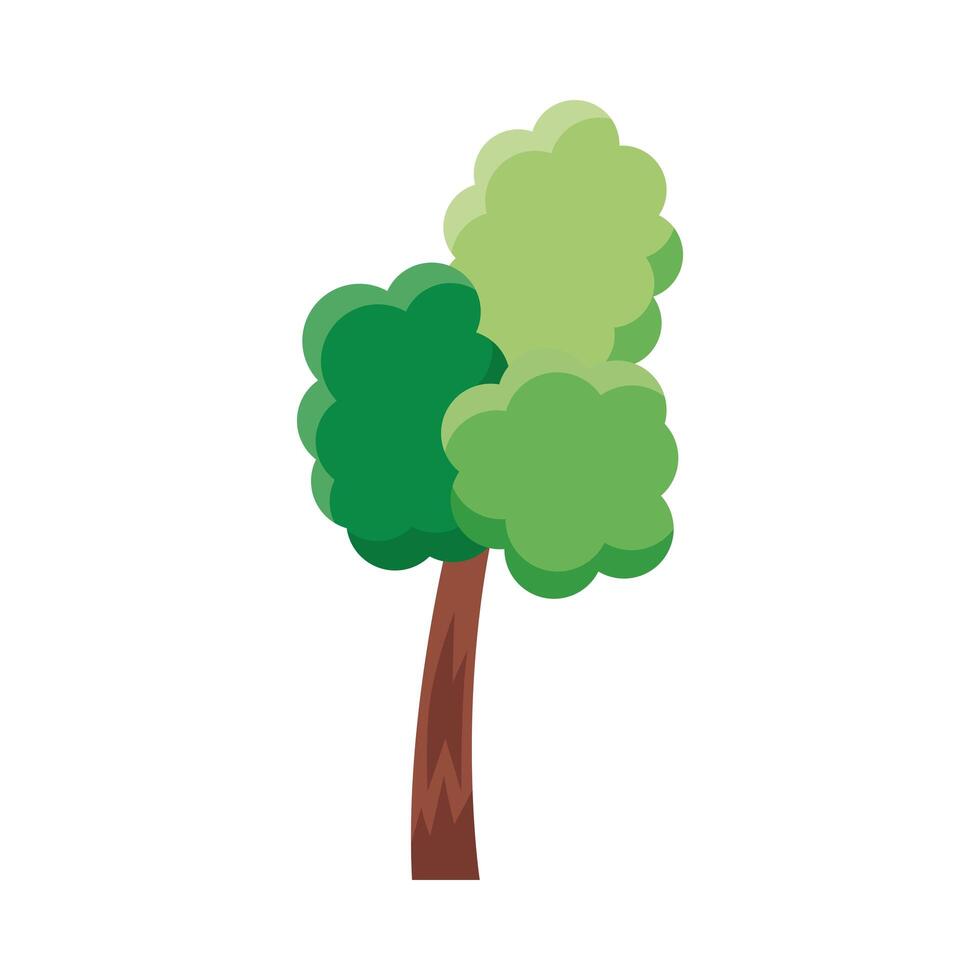 branched tree flat style icon vector