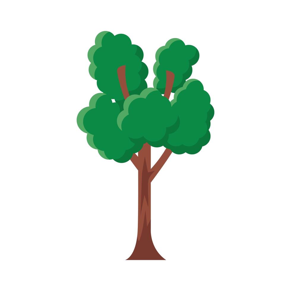 branched tree flat style icon vector