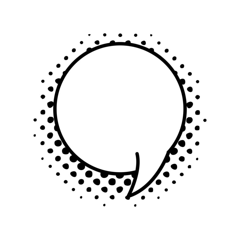speech bubble red expresion pop art line style vector