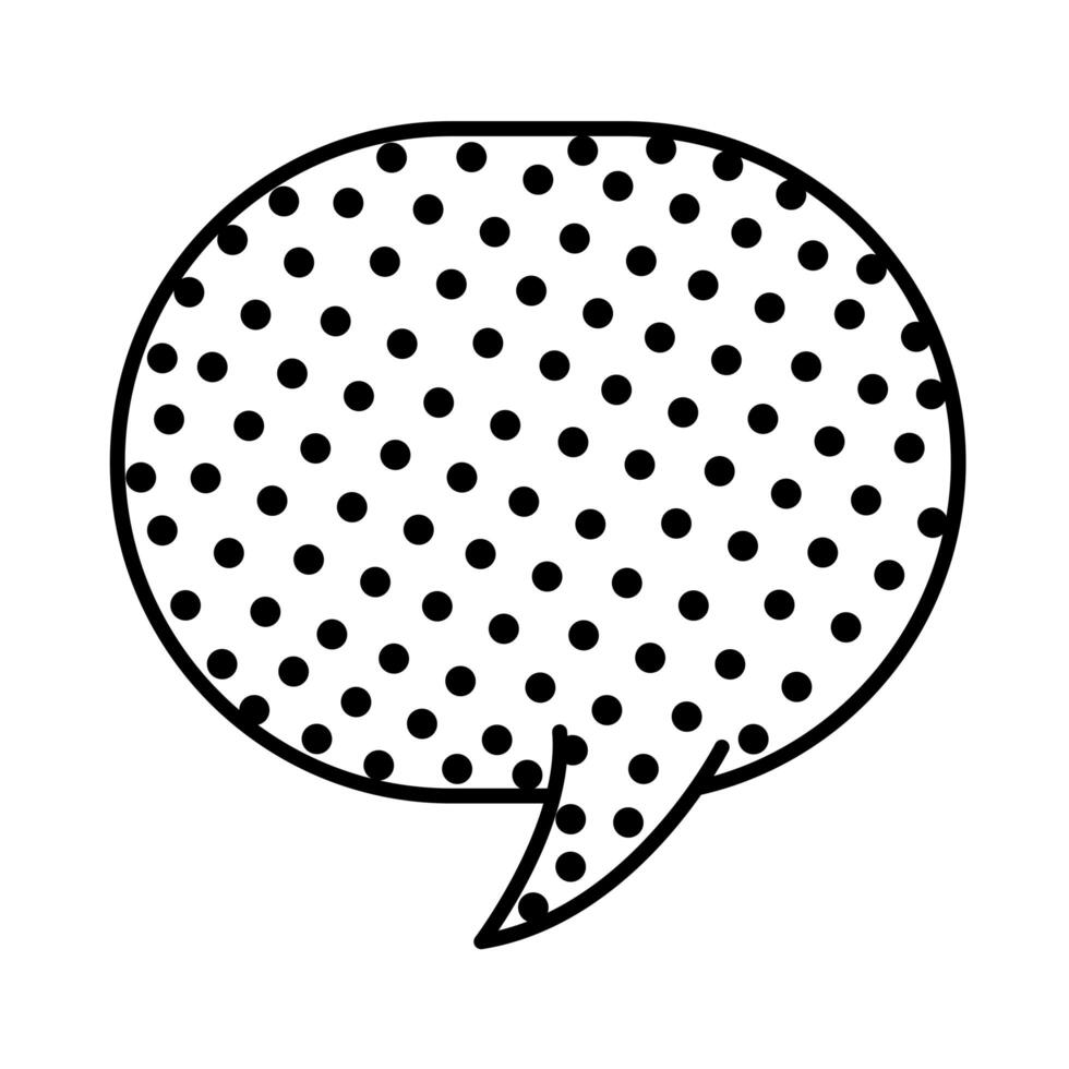 speech bubble yellow expresion pop art line style vector