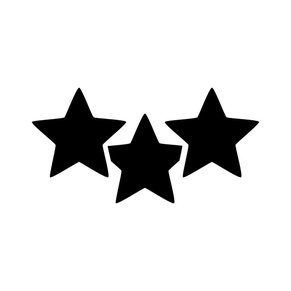 stars quality silhouette style icon vector