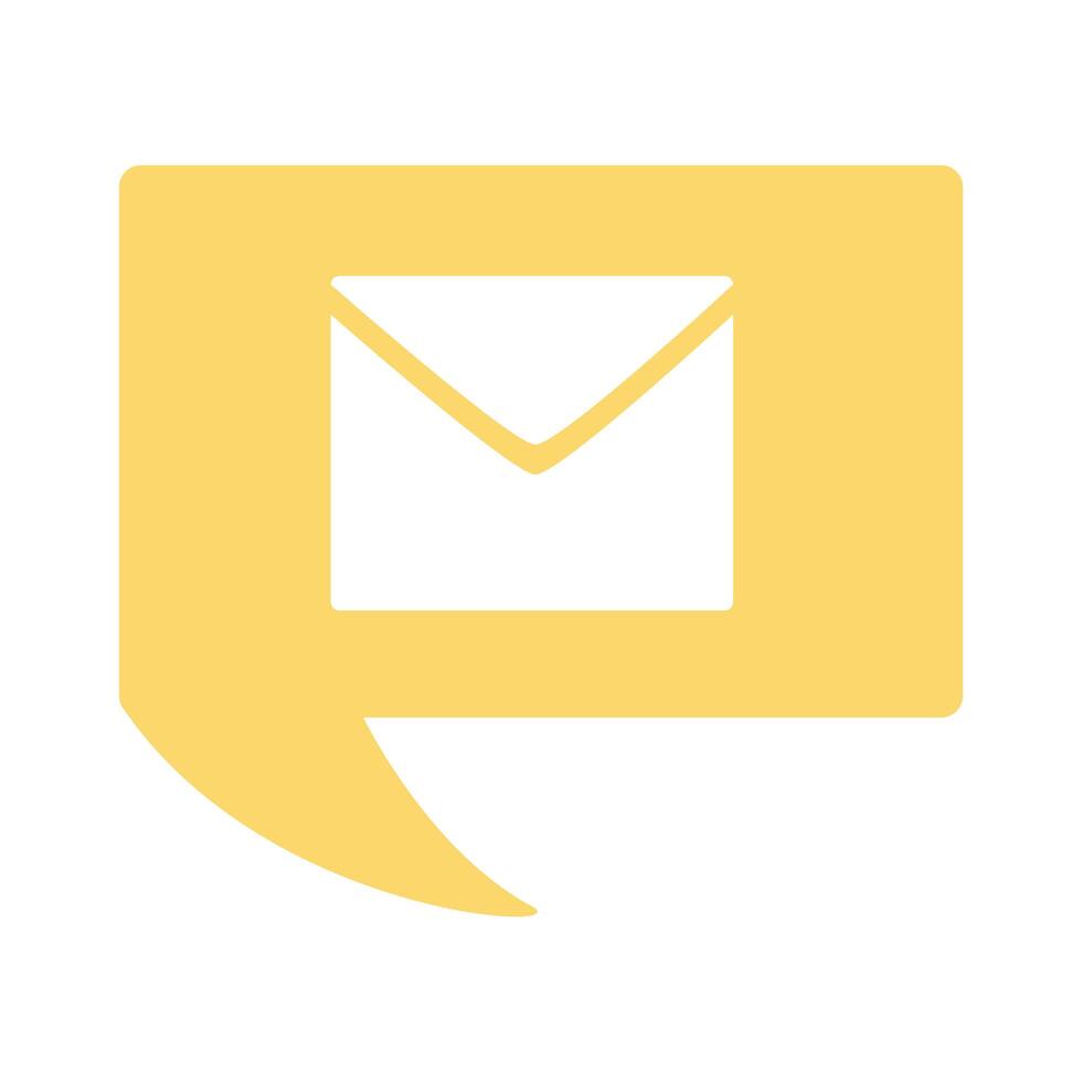 envelope mail flat style icon vector