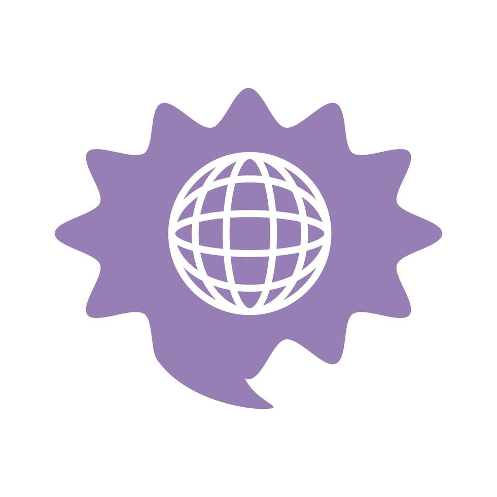sphere browser flat style icon vector