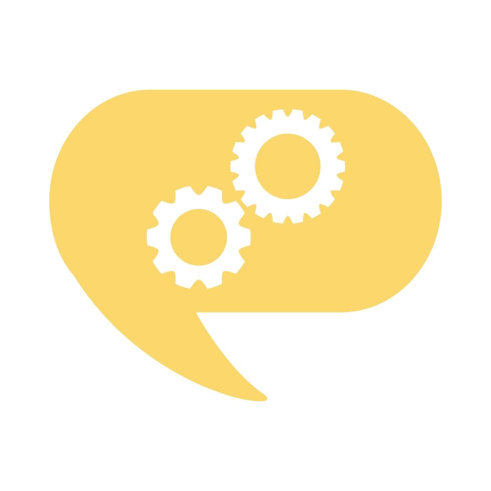 gears machine flat style icons vector