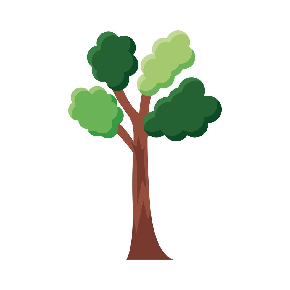 branched tree flat style icon vector
