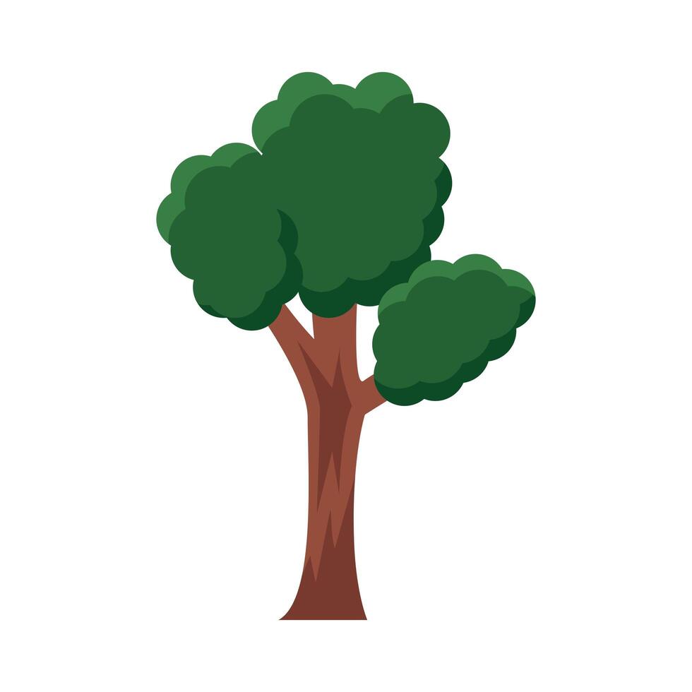 branched tree flat style icon vector