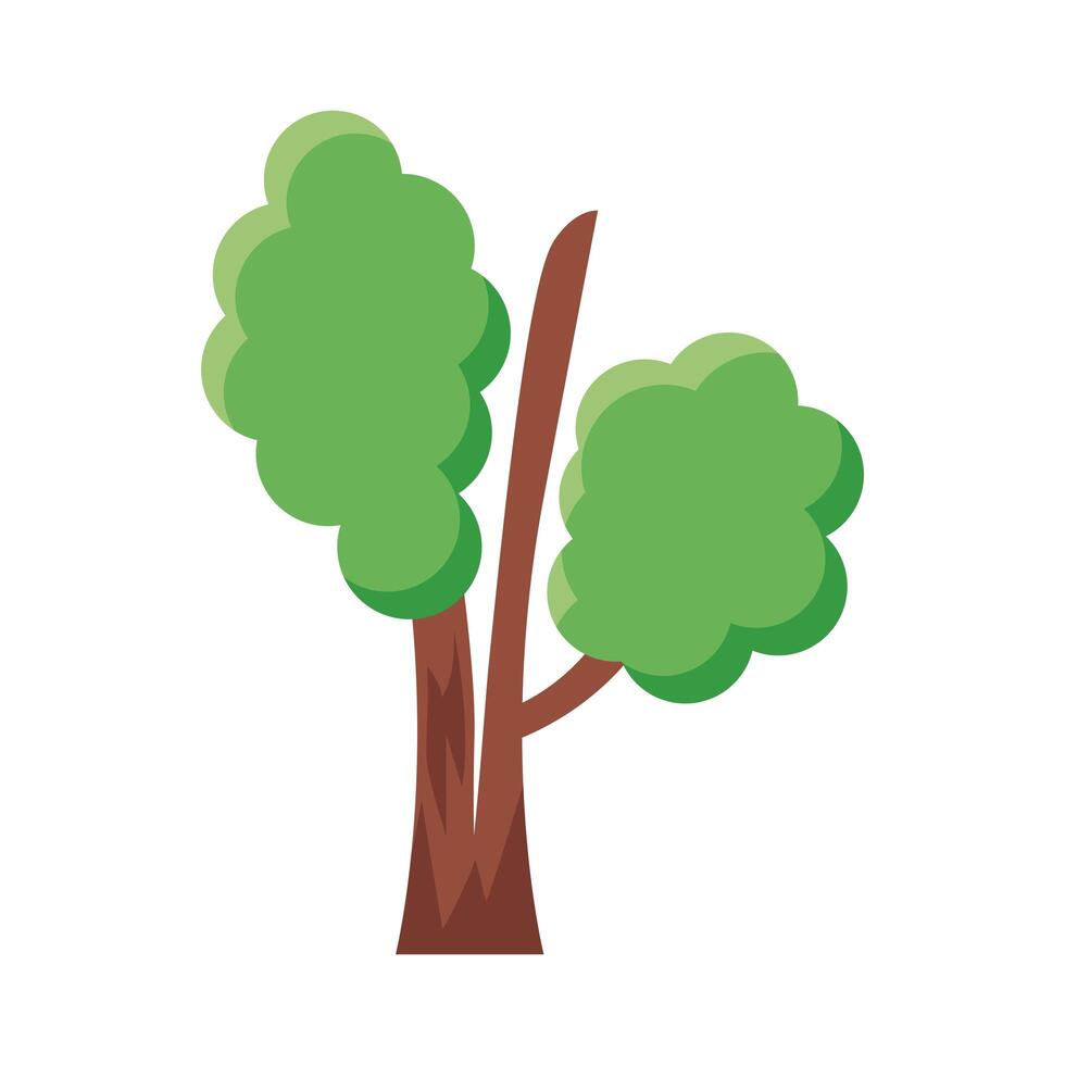 branched tree flat style icon vector