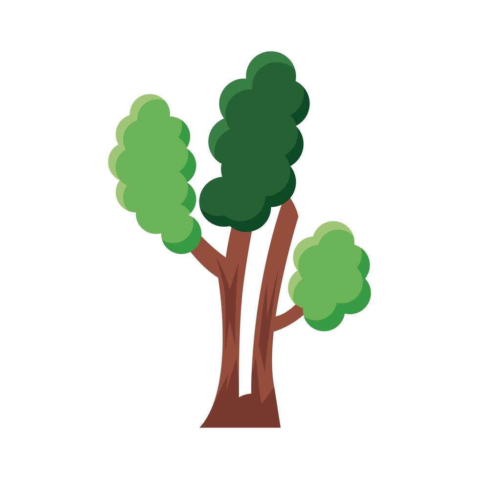 branched tree flat style icon vector