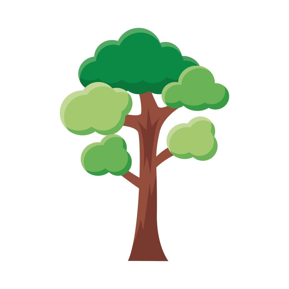 branched tree flat style icon vector