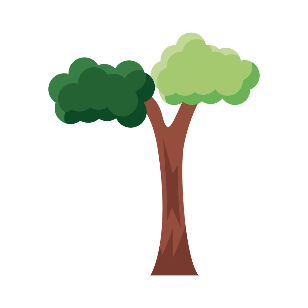 branched tree flat style icon vector