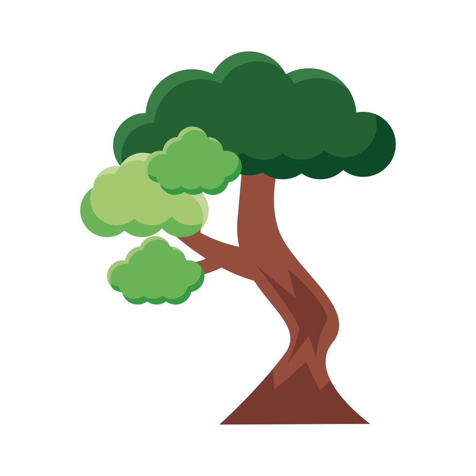 icono de estilo plano de árbol ramificado vector