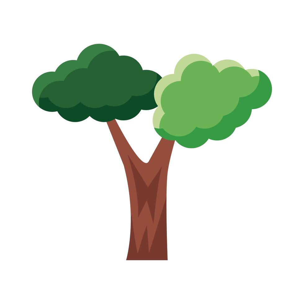 branched tree flat style icon vector