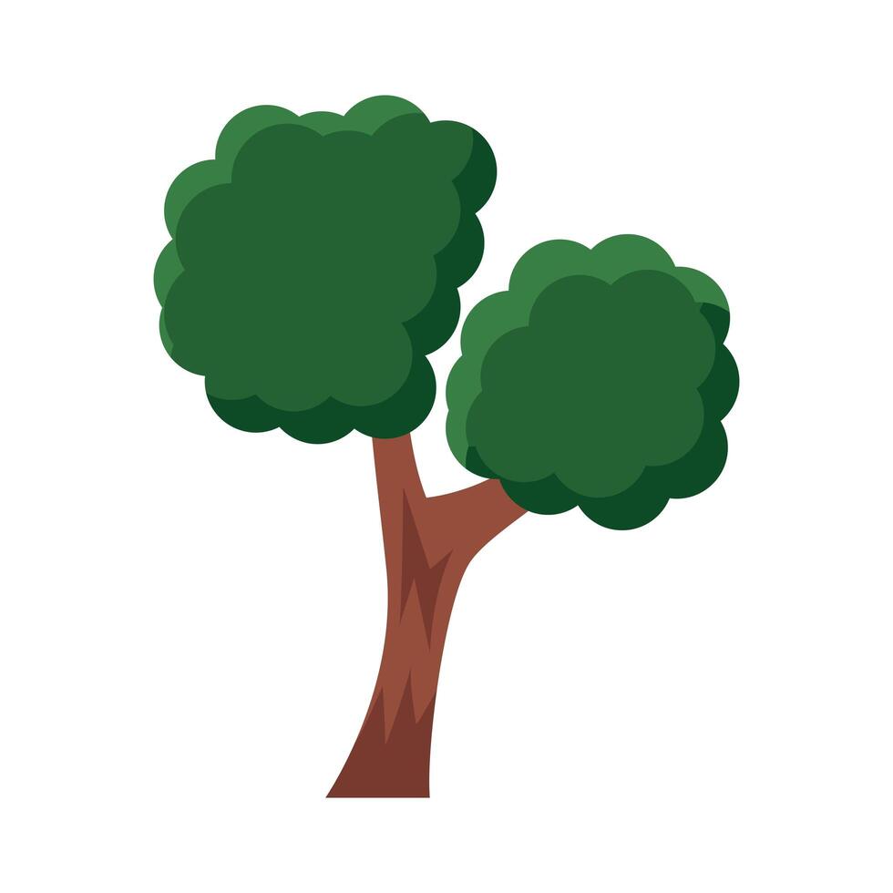 branched tree flat style icon vector