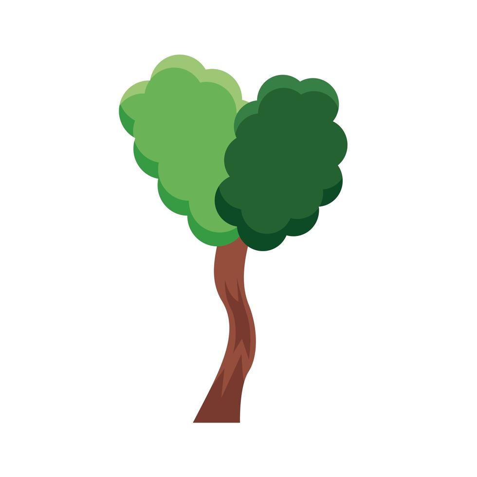 icono de estilo plano de árbol ramificado vector