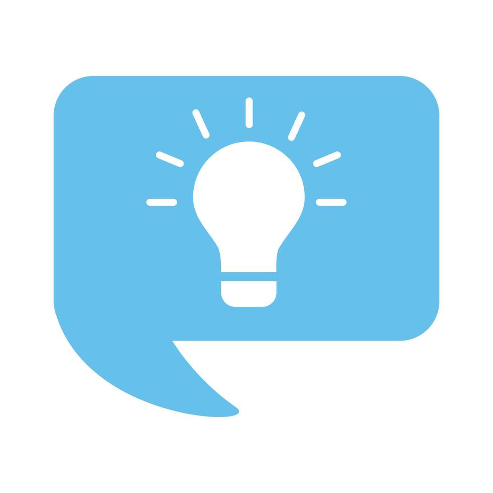 bulb light idea flat style icon vector
