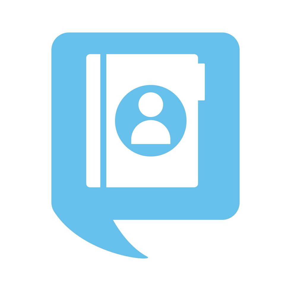 folder with user profile flat style icon vector