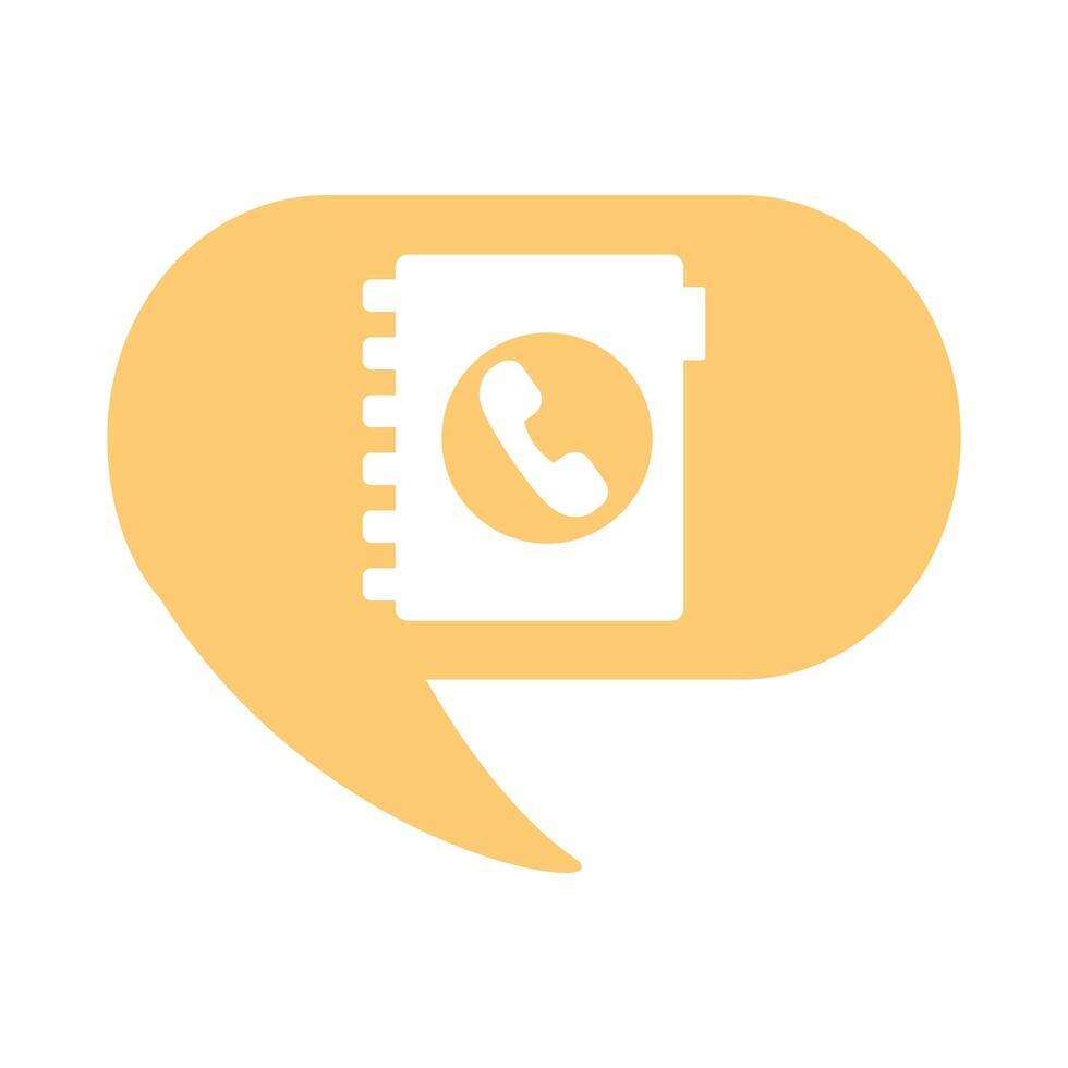 phone directory flat style icon vector