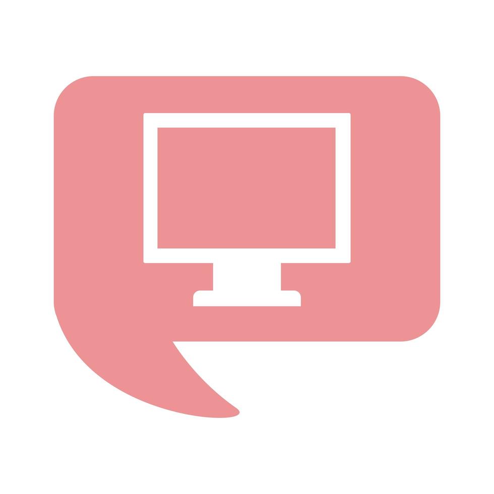 icono de estilo plano de página web de plantilla de escritorio vector