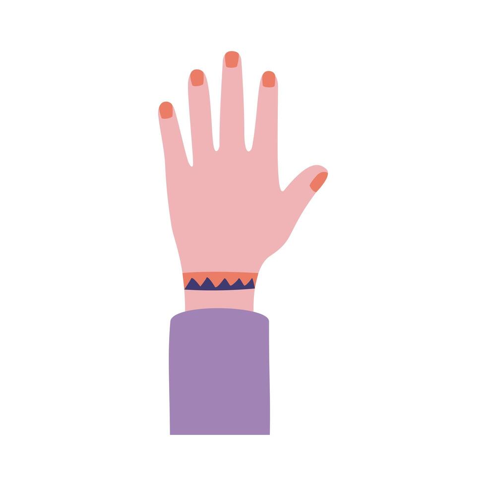 hand human up flat style icon vector