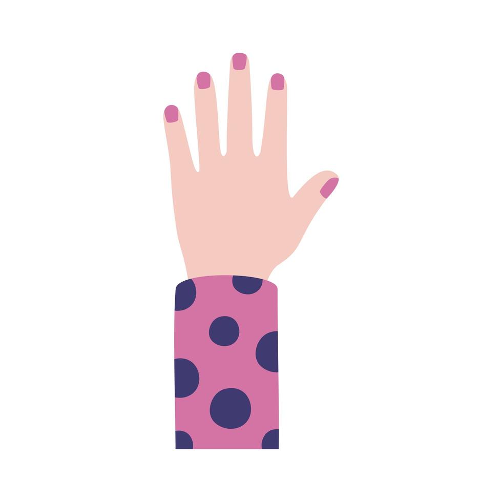 hand human up flat style icon vector