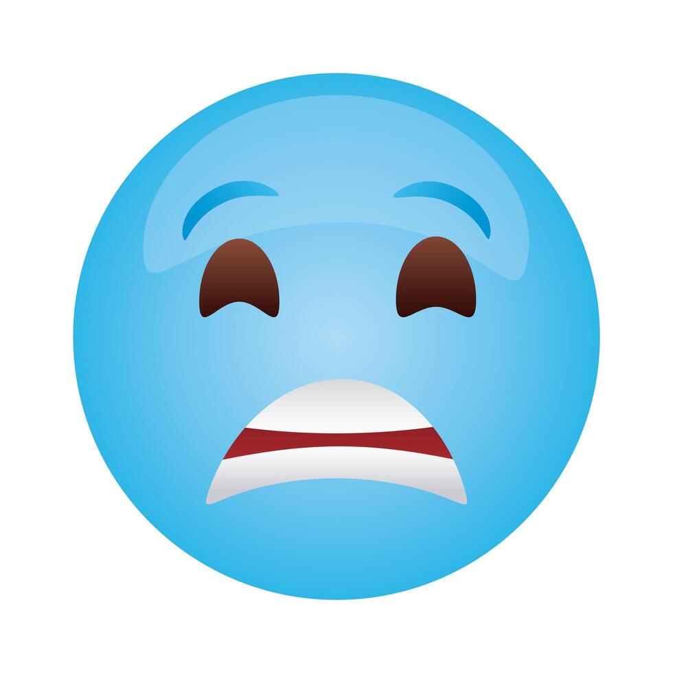 frozen emoji face classic flat style icon vector