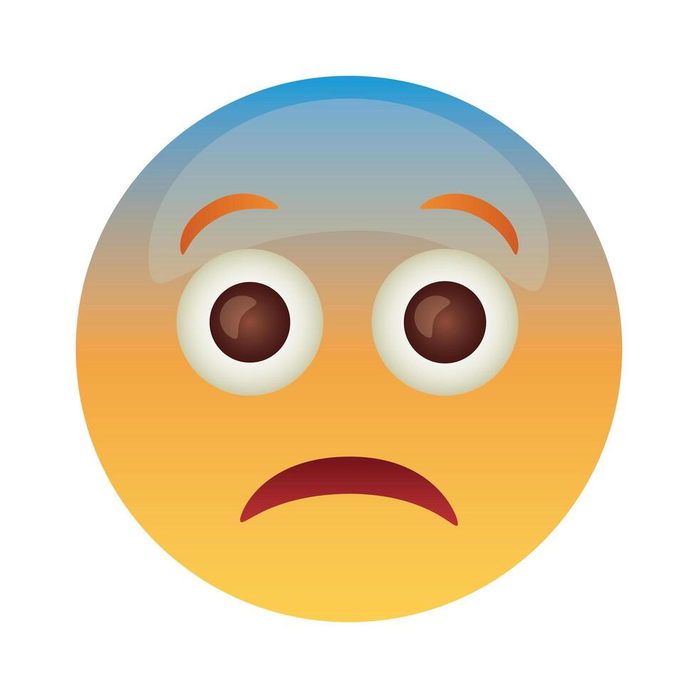 sad emoji face classic flat style icon vector