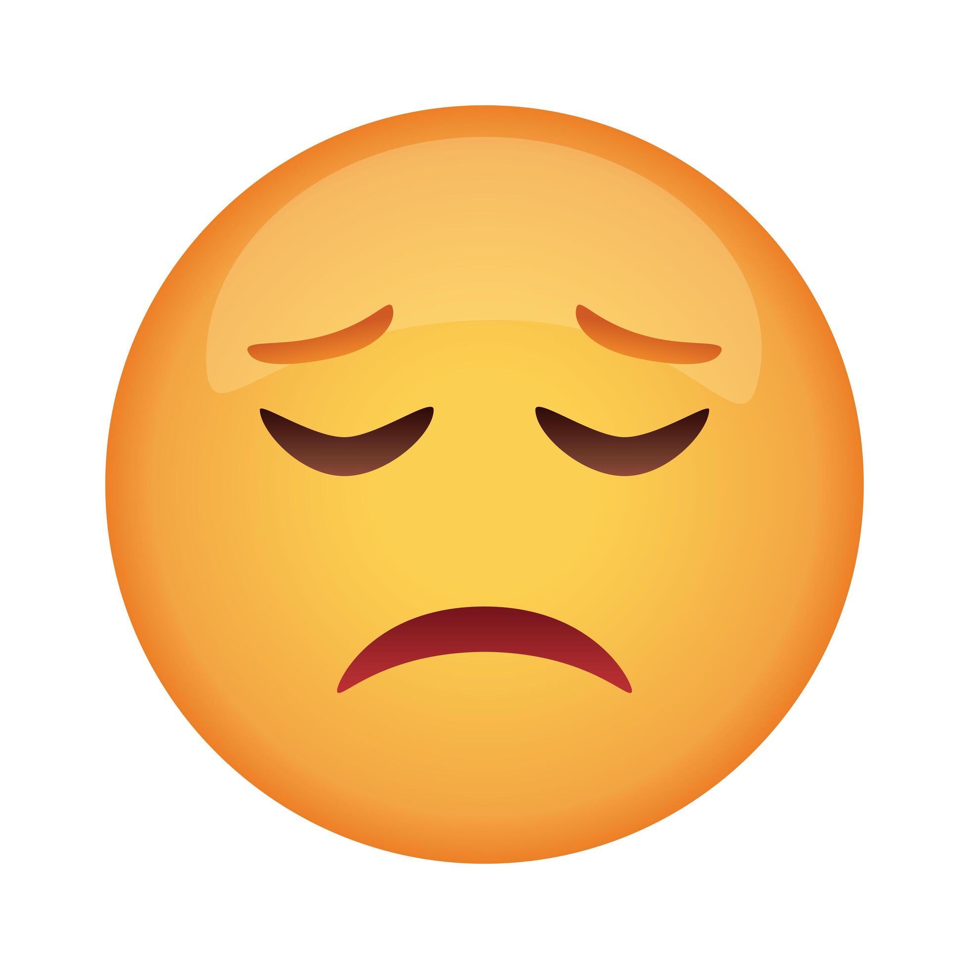 Sad Emoji Face Classic Flat Style Icon 2475774 Vector Art At Vecteezy