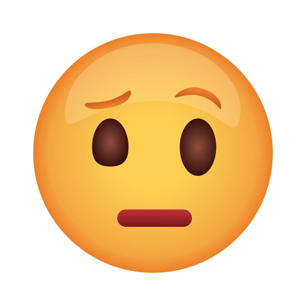 sad emoji face classic flat style icon vector