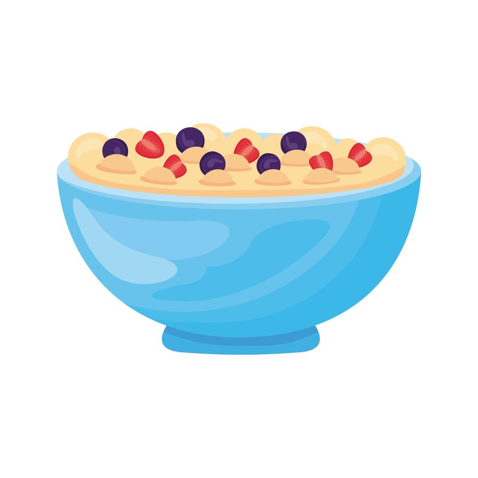 dish with cereal detailed style icon vector