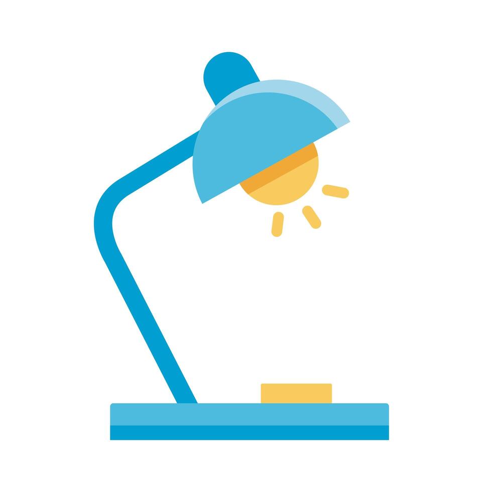 lamp desk flat style icon vector