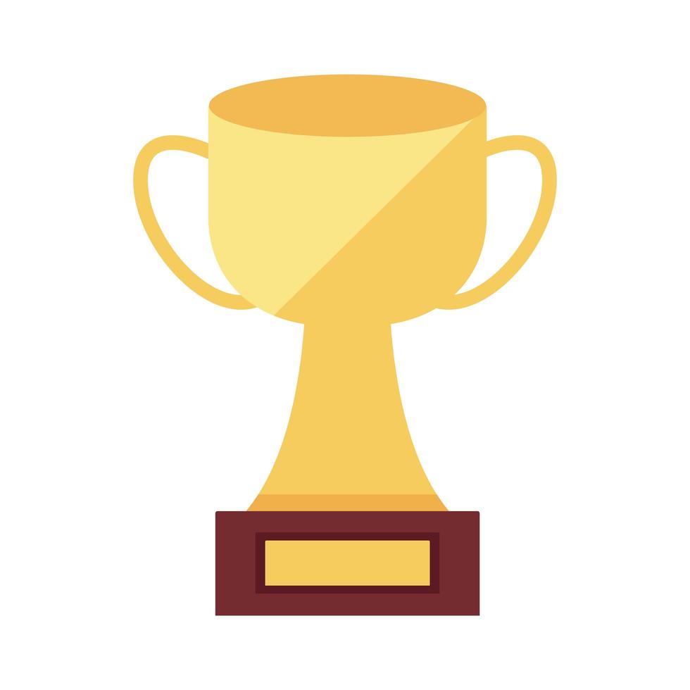 trophy cup award flat style icon vector
