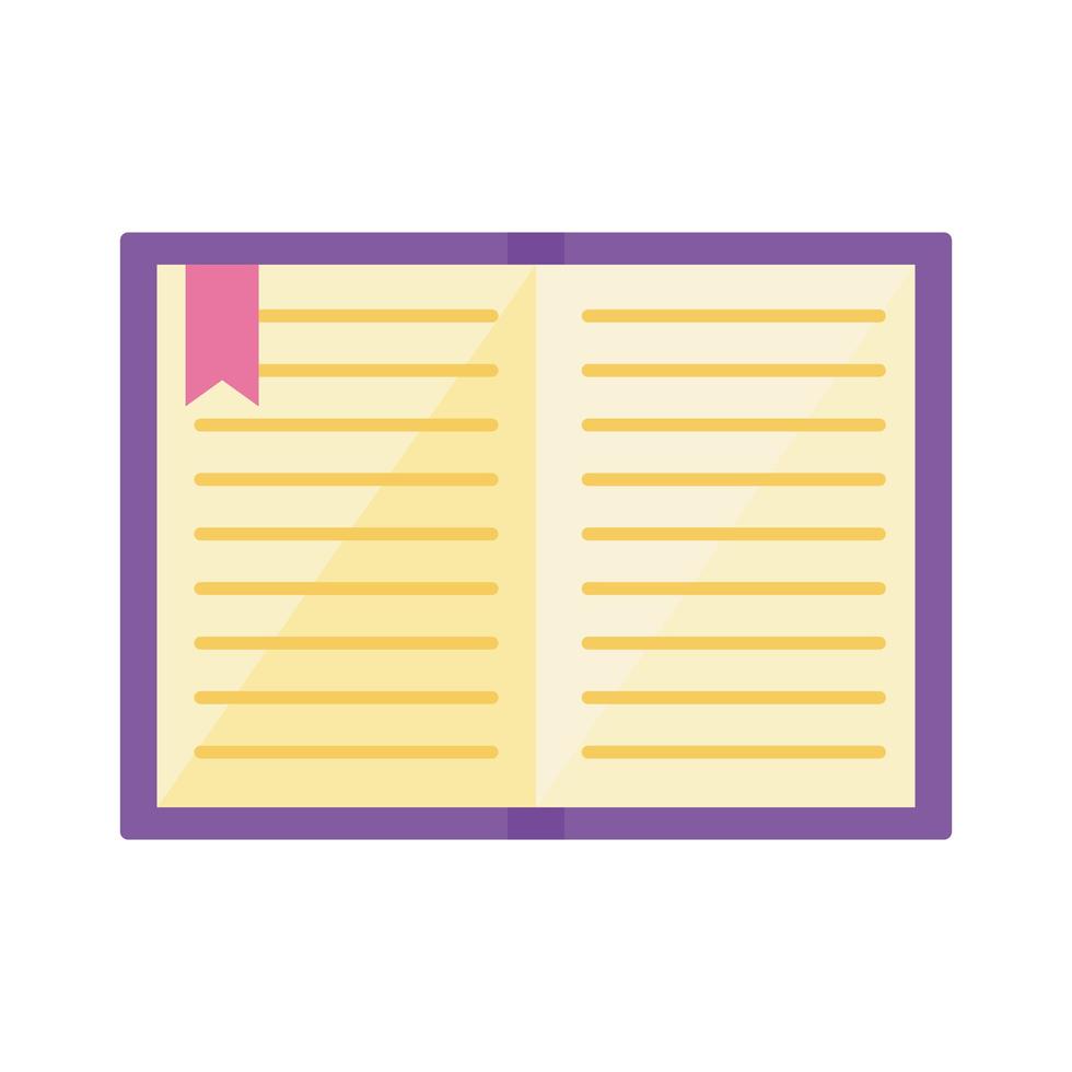 notebook school supply flat style icon vector