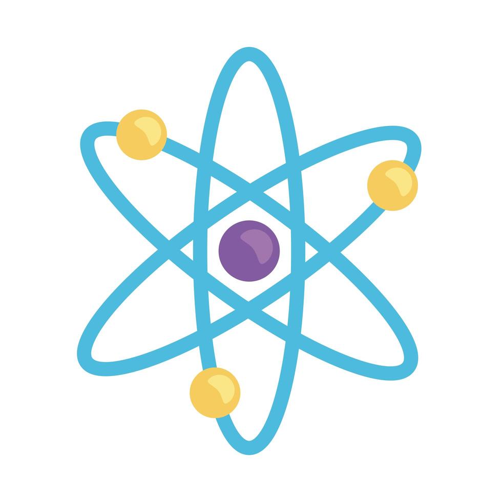 atom molecule flat style icon vector